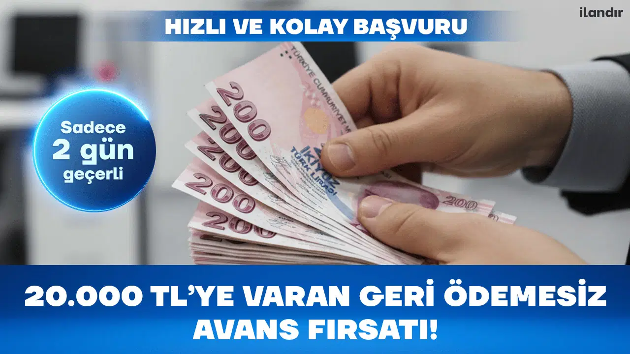 yapi kredi bankasindan geri odemesiz 20000 tl avans firsati yalnizca 2 gun gecerli Qbst3OUB